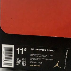 Jordan 12 “Dark Gray”